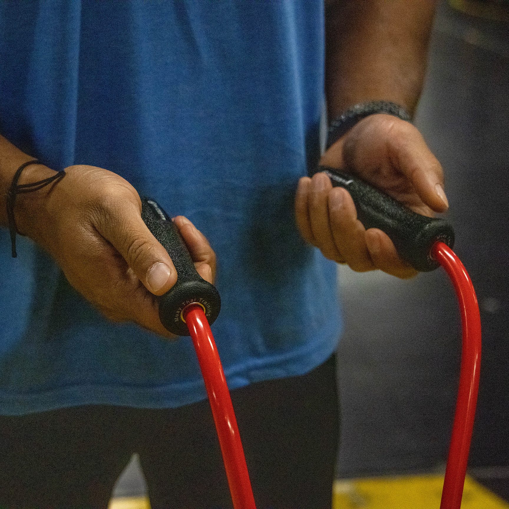 Elite Jumps, Muay Thai 2.0 Weighted Jump Rope - Heavy 1.5lb PVC Drag Rope (9ft Red)