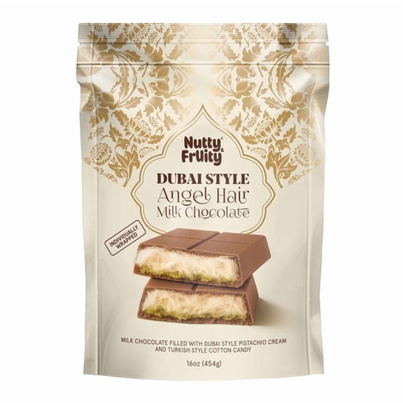 Nutty & Fruity Dubai Angel Hair Milk Chocolate, 16 oz