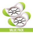 thumbnail image 1 of 2 Pieces Green Apple Fruit Vegetable Corer & Slicer - Wedges Ergonomic Handle - Easy Grip - 8 Sharp Blades & Slicing, 1 of 6