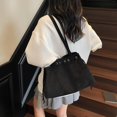 thumbnail image 6 of Suede Shoulder Bag Vintage Drawstring Medium Handbag Slouchy Purse, 6 of 7
