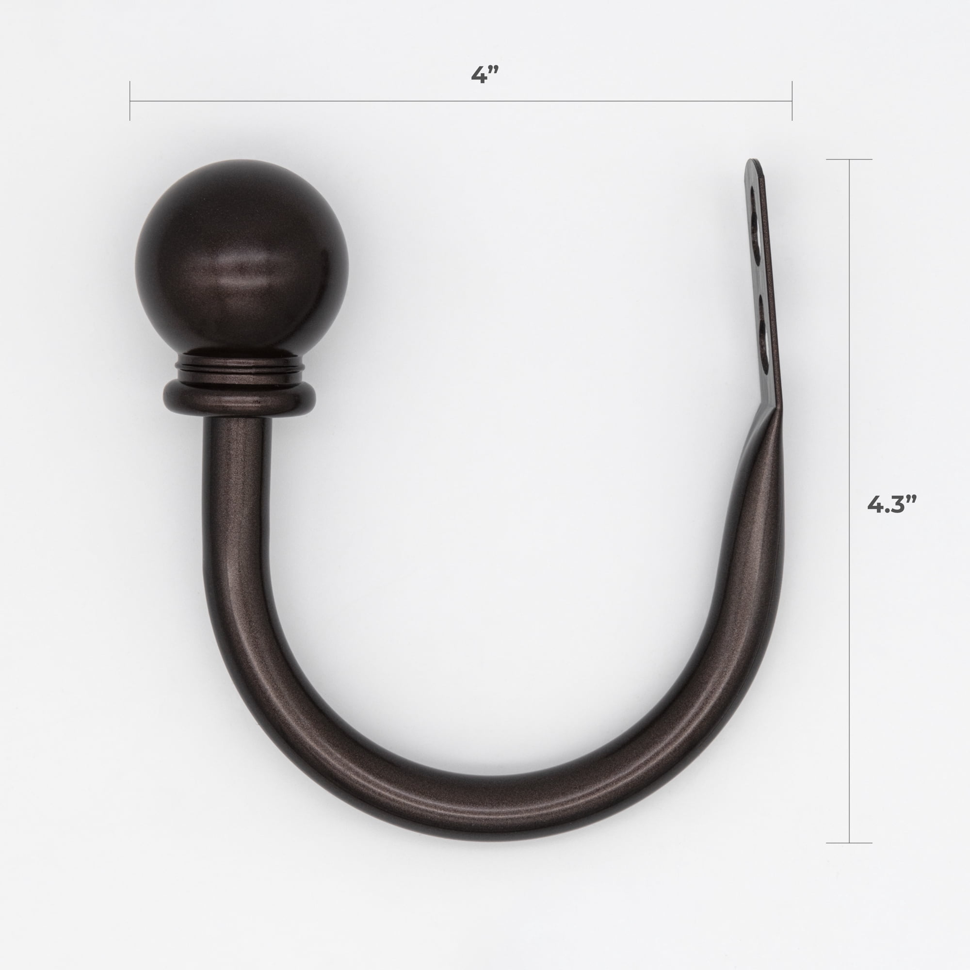 (2 pack) Mainstays Bronze Ball Curtain Rod Holdbacks (2 Count)