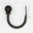 thumbnail image 5 of Mainstays Bronze Ball Curtain Rod Holdbacks (2 Count), 5 of 7