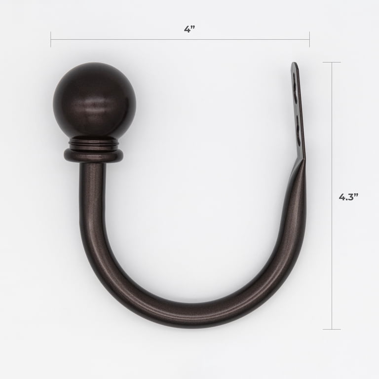 Mainstays Bronze Ball Curtain Rod Holdbacks 2-Pack photo 6