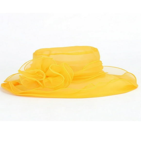 Women Wide Brim Kentucky Derby Sun Hat Wedding Tea Party Church Cap