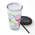 thumbnail image 5 of CafePress - Peppa Pig: Splish Splash - 16 Ounce Classic Clear Insulated Double Wall Tumbler Cup with Lid Straw , Reusable, 5 of 5