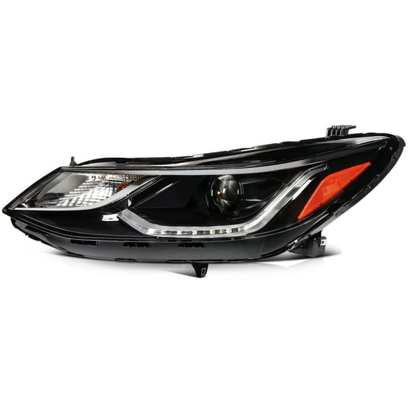 ECCPP Headlight assembly Fit 2016-2019 for Chevy Cruze Black Housing Amber Reflector Left Side Headlight GM2502429