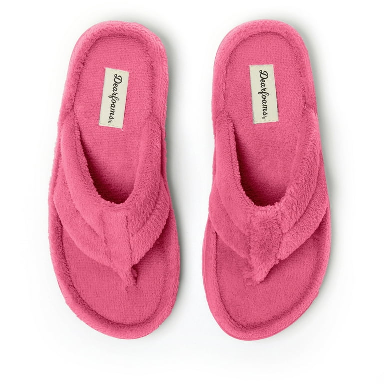 Dearfoams Women's Wrenley Terry Thong Flip Flop House