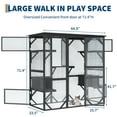 thumbnail image 3 of Cat Enclosure Walmart - Extra Large Outdoor Catio with Window Access - Black Walk-In Play Area for Multiple Cats - Spacious & Safe, 3 of 8