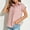 Pink womens blouses and tops dressy, variant on Wycnly Womens Blouses and Tops Dressy Beach Holiday Casual Solid Lapel Loose Fit Lightweight Chiffon Jacquard Tshirts Summer Plain V-Neck Short Sleeve Cute Tees Tops Pink XL