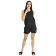 thumbnail image 2 of Bimba Womens Solid Sleepwear Set 2 Pcs Short & Top Casual Nightwear Loose Fit Loungewear, 2 of 7
