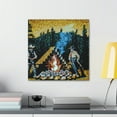 thumbnail image 3 of Campfire Pointillism Lights - Canvas, 3 of 10