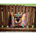 thumbnail image 4 of German Shepherd Hippie Dawg Fabric Decorative Pillow 14 in x 14 in, 4 of 5