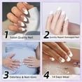 thumbnail image 4 of DUKASOU Semi Cured Gel Nail Srips, 28Pcs White French Tip Finger Nail Stickers for Adults, Salon Manicure Full Nail Wraps UV Nail Polish Strips, 4 of 8