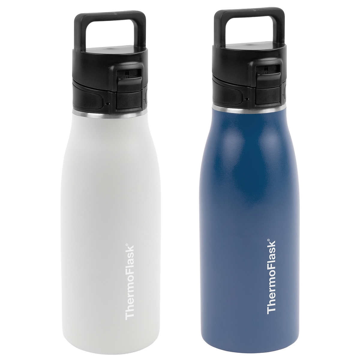 ThermoFlask 17 oz. Stainless Steel Thermal Mug, 2pack (Blue / White