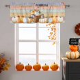 thumbnail image 5 of Kitchen Curtain Valances for Windows,Thanksgiving Pumpkin Autumn Maple Leaf Owl Rod Pocket Small Valance Colorful Stripes,42"x12", 5 of 9