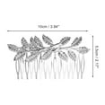 thumbnail image 2 of Unique Bargains 1 Pc Women's Portable Leaves Side Comb for Parties Silver Tone Alloy, 2 of 4