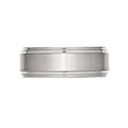 thumbnail image 3 of Mens Chisel Stainless Steel 8mm Brushed and Polished Wedding Band Ring for Men, 3 of 7