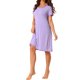 thumbnail image 2 of INSPIRE CHIC Camisón de Mujer de Manga Corta con Volantes, Vestido de Noche, Ropa de Casa, Camisones, L Púrpura, 2 of 6
