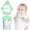 Green, variant on Silicone Teething Mitt,2Pcs Teething Mitten with Adjustable Strap,Crinkle Sound and Textured,Self Soothing Baby Chew Toys for 0-6month Infant