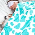 thumbnail image 5 of Warm Soft Throw Blanket Blue Lightweight Throw Blanket Cow Blanket Plush, 5 of 6