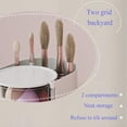 thumbnail image 3 of Soporte para Brochas de Maquillaje Organizador de Brochas de Maquillaje con 2 Ranuras, Organizador de CosméTicos Giratorio de 3 , Caja de Maquillaje de Escritorio, Rosa, 3 of 5