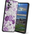 thumbnail image 1 of Compatible with Samsung Galaxy A52 5G Phone Case, Purple-Floral-8 Case Men Women, Flexible Silicone Shockproof Case for Samsung Galaxy A52 5G, 1 of 1