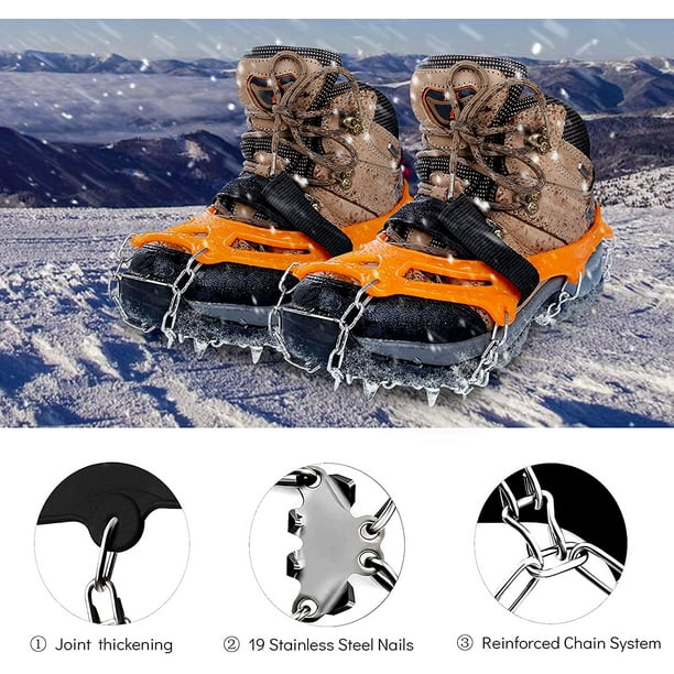 8 Spikes Ice Walk Traction Cleats Anti Slip Snow Crampons for