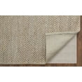 thumbnail image 3 of Feizy Kaelani Transitional Geometric, Tan/Gray, 1'6" x 1'6" Swatch Handmade Reversible Casual Solid Design Carpet for Living Dining Bed Room, 3 of 5