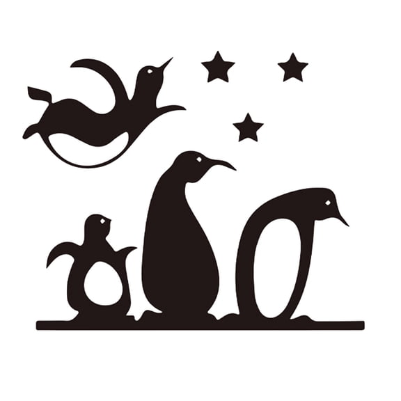 Penguin Sticker Personality Funny Animal Wall Wall Sticker Animal Socket Stickers Waterproof Removable Wall Art for Laptop Restroom Bedroom Kitchen Living Room Decorations