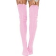 thumbnail image 2 of Women's Cable Knitted Thigh High Boot Socks Extra Long Winter Stockings Over Knee Leg Warmers, 2 of 5