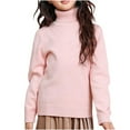 thumbnail image 2 of Turtleneck Sweaters for Boys Girls Long Sleeve Shirts Size 3-14 Toddlers Teens Casual Solid Color Pullover Stretchy Slim Thicked Warm Knitted Tops, 2 of 3