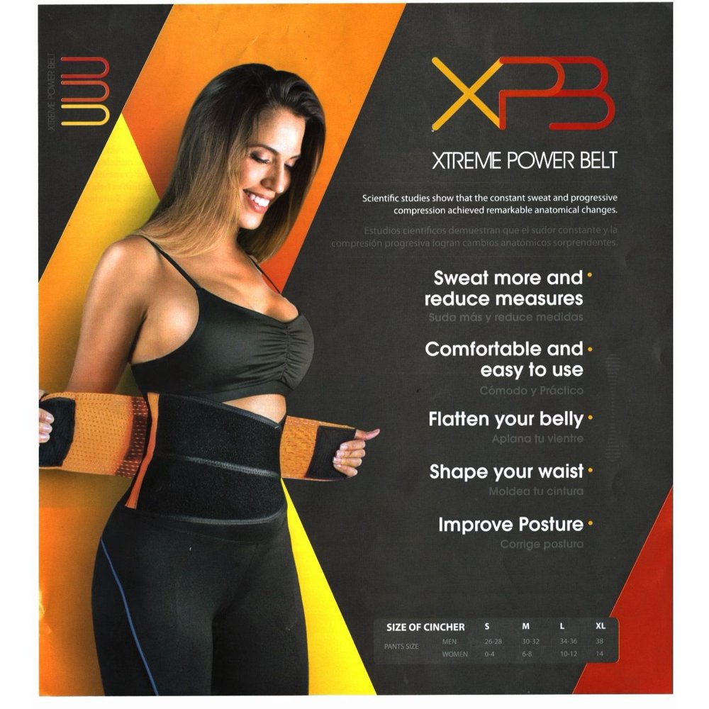 Xtreme Power Belt Orange (LARGE) Shaper Support Hot Gym Workout