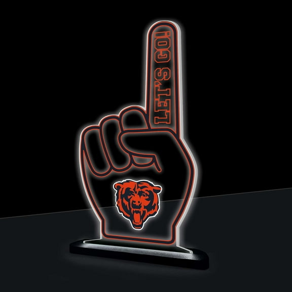 Chicago Bears 10" LED Tabletop Foam Finger Desklite Sign