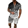 thumbnail image 2 of Cathalem Men 2 Piece Short Sets Outfits Men's T-shirt Crewneck T-shirts for Men(Gray,M), 2 of 4