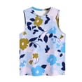 thumbnail image 4 of JTZGDY Cute Floral Print Summer Shirts for Women Trendy Sleeveless Crewneck Graphic Cami T-Shirts Loose Fit Casual Basic Tank Tops Light Blue S, 4 of 4