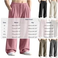 thumbnail image 3 of Men's Sweatpants Loose Striped Straight Leg Sweatpants For Men Elastic Waisted Wide Leg Pants Men's Drawstring waist Pants, 3 of 6