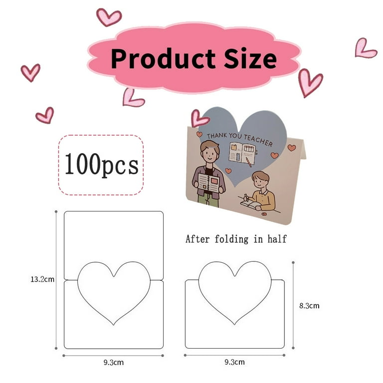 Teacher Valentine's Day Cards With Envelopes – Thank You Appreciation Cards From Students, Teacher Gifts
