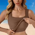 thumbnail image 2 of Athletic Tank Tops for Women Built in Bra Tank Tops Racerback Tank Tops for Women Gym Sports Shirts Workout Camisole Running Tank Tops for Women Camisole Tops for Women, 2 of 7