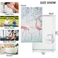thumbnail image 3 of Dreamtimes 16x28 Inch Face Hand Towel Set Pink Flamingos Turquoise Mist Cotton Washcloths, Quick-Dry Highly Absorbent Bath Towels 2 Pcs for Bathroom Ktichen Travel SPA Gym, 3 of 7