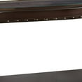 thumbnail image 3 of Traditional Wood and Glass Sofa Table with Rivet Accents Brown, 3 of 5