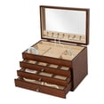 thumbnail image 5 of 4-Tier Vintage Wooden Watch & Jewelry Box Accessories Organizer Case+ Mirror, 5 of 29