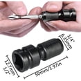 thumbnail image 4 of Adaptador de de 12 Piezas 1/2 Unidad Cuadrada A 1/4 Adaptador de Enchufe de Vástago Hexagonal Convertidor de Portabrocas de Liberación RáPida para Llave de Trinquete, 4 of 5