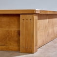 thumbnail image 2 of Benjara Transitional Slatted Wooden Frame Full Size Bed, Teak Brown, 2 of 3