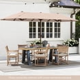 thumbnail image 2 of Gymax 13 FT Double-sided Patio Umbrella Outdoor Large Twin Size Umbrella Beige, 2 of 10