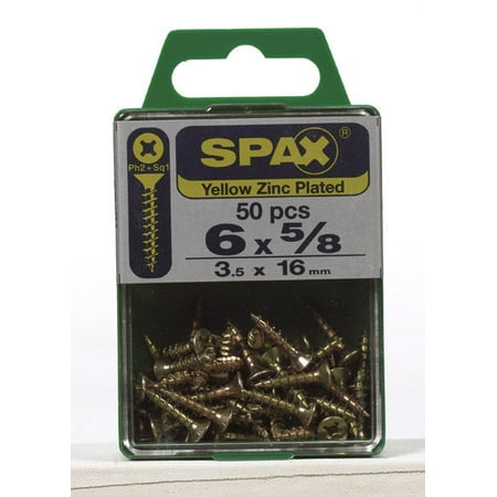 

Spax Spax 4101020350162 Multi-Material Flat Head Screws 6 x5/8