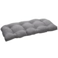 thumbnail image 1 of Pillow Perfect Indoor/Outdoor Gray Textured Solid Wicker Loveseat Cushion, 1 of 1