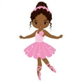 thumbnail image 2 of African American Ballerina Dancing Wall Decal Wallmonkeys Peel and Stick Decals for Girls (18 in H x 18 in W) WM502716, 2 of 4