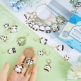 thumbnail image 3 of 1 Box 20Pcs Panda Stitch Markers Cute Crochet Marker Charms Enamel Animal Stainless Steel Leverback Clasps Metal Knit Markers Removable Clip On Crochet Markers for DIY Crocheting Knitting DIY Black, 3 of 6