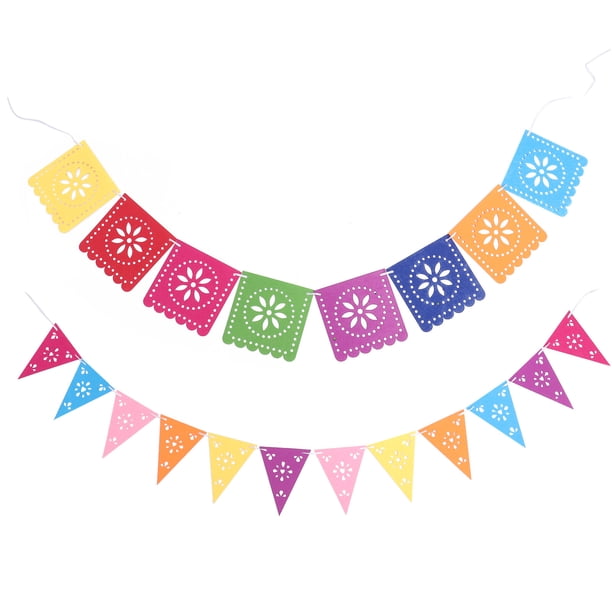 KAKOWELY 2 juegos de piñatas mexicanas colgantes para fiestas, decoración de pancartas decorativas para fiestas