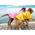 thumbnail image 4 of Impermeable ajustable con capucha para perros, impermeable y reflectante, chaqueta impermeable para perros, ropa de lluvia para perros pequeños, medianos y grandes (XL, rosa)., 4 of 5